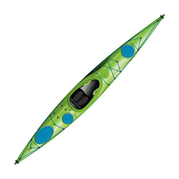 designkayaks awesome model sea kayak top view color spring green