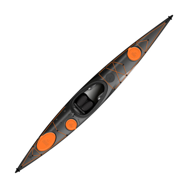 designkayaks awesome model sea kayak top view color stormy grey