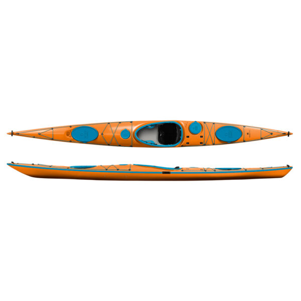 designkayaks endless gfx glassfiber model sea kayak combined view color juicy orange