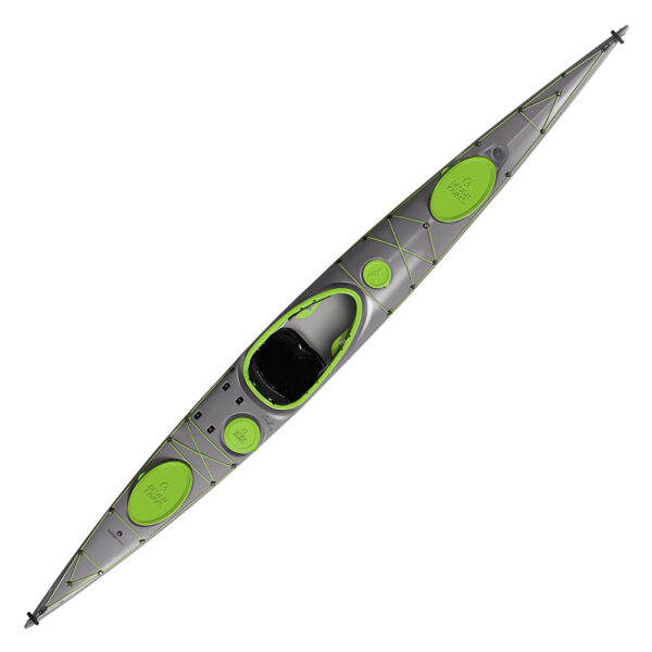 designkayaks endless gfx glassfiber model sea kayak top view color misty grey