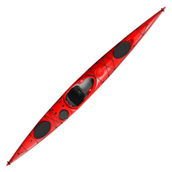 designkayaks endless model sea kayak top view color red ruby