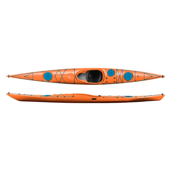 designkayaks unplugged model sea kayak combined view color juicy orange