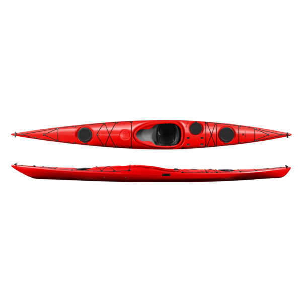 designkayaks unplugged model sea kayak combined view color red ruby