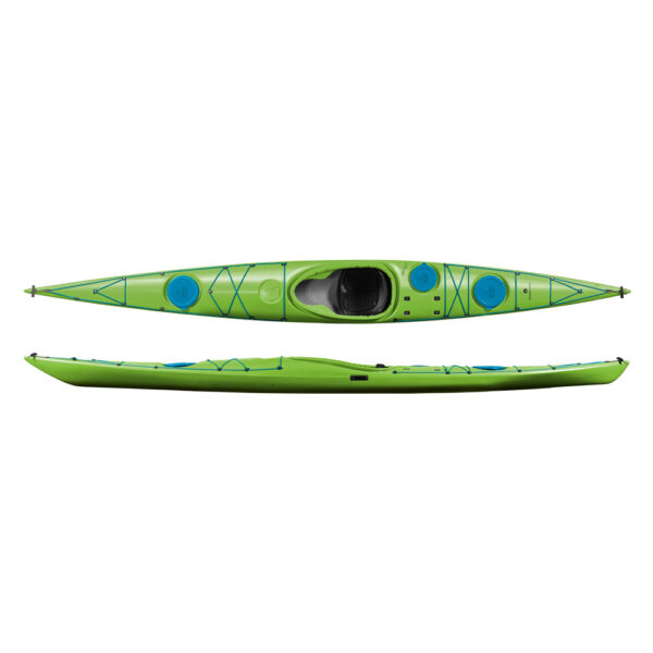 designkayaks unplugged model sea kayak combined view color spring green