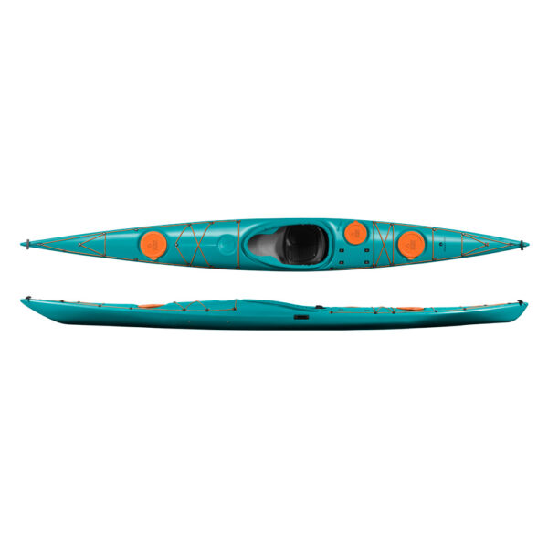 designkayaks unplugged model sea kayak combined view color turquoise sea