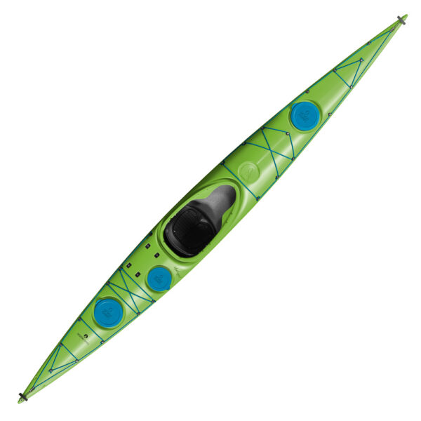 designkayaks unplugged model sea kayak top view color spring green