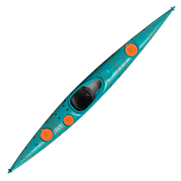 designkayaks unplugged model sea kayak top view color turquoise sea